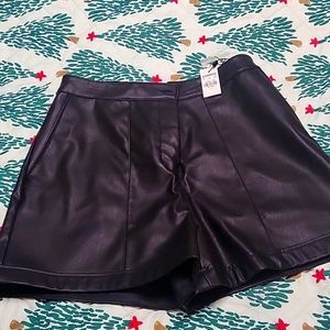 Express New Faux Leather Shorts